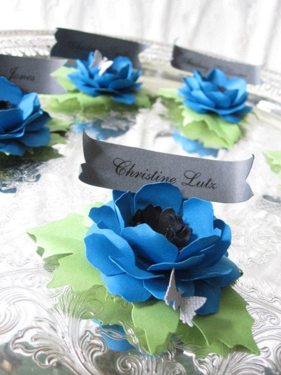 Paper Flower Place Cards