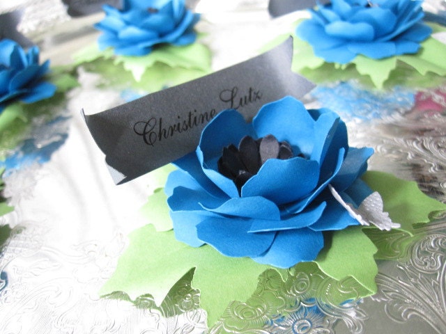 Paper Flower Place Cards