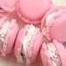 34mm Fake Pink Macaron Decorations or Charms - for making fake food crafts - 2 pc set
