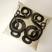 Vipers silk screened cotton canvas throw pillow 18 inch black