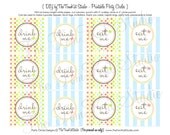 PRINTABLE PARTY Circles - Eat Me Drink Me - Alice in Wonderland Party Collection - PASTELS - The TomKat Studio