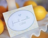 Yellow and Gray Printable Food and Dessert Labels by The TomKat Studio