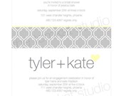 Yellow and Gray Printable Party Invitation by The TomKat Studio