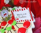 Cherry Picnic Party Printable Dessert and Food Labels by The TomKat Studio
