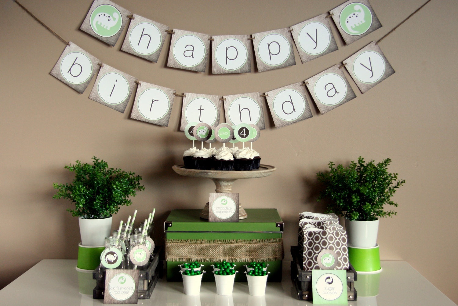 Dinosaur Birthday Party - FULL Printable Party Collection - The TomKat Studio