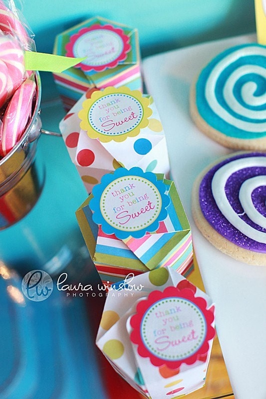 Printable Favor Tags - Lollipop Birthday Party Collection - The TomKat Studio