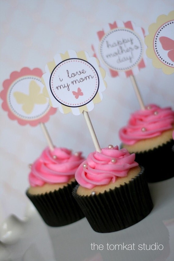 PRINTABLE PARTY CIRCLES - Pink & Yellow Mother's Day Collection - The TomKat Studio Il_570xn