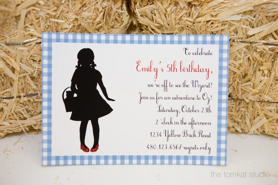 Dorothy Wizard of Oz Inspired Party Printable Invitation by The TomKat Studio Il_570xn
