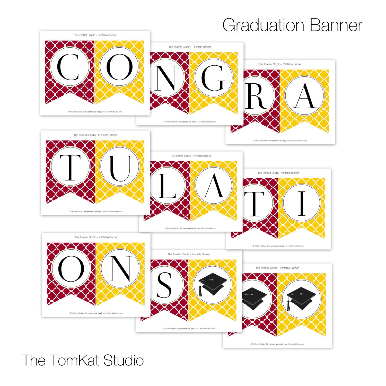 PRINTABLE Congratulations Banner - Class of 2012 Graduation Party Collection - The TomKat Studio Il_570xn