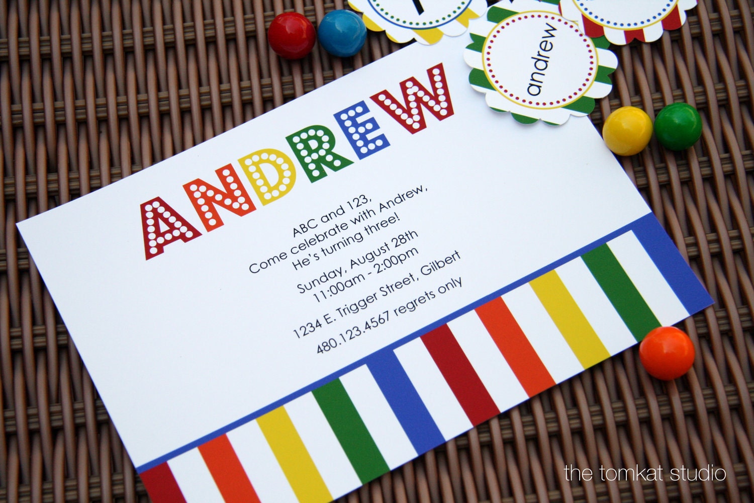 ABC 123 Party Printable Invitation by The TomKat Studio Il_570xn