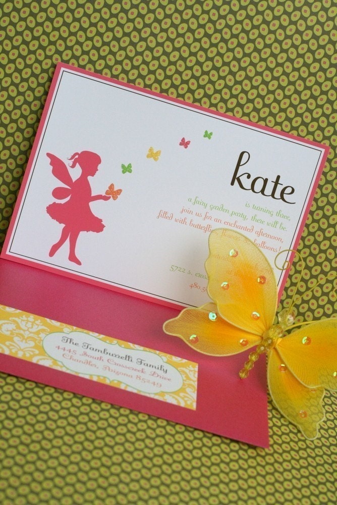 PRINTABLE INVITATION DESIGN - Fairy Garden Birthday Party Collection - The TomKat Studio