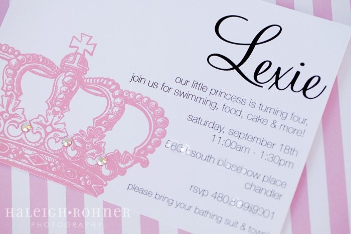Princess Party Printable Invitation Design by The TomKat Studio
