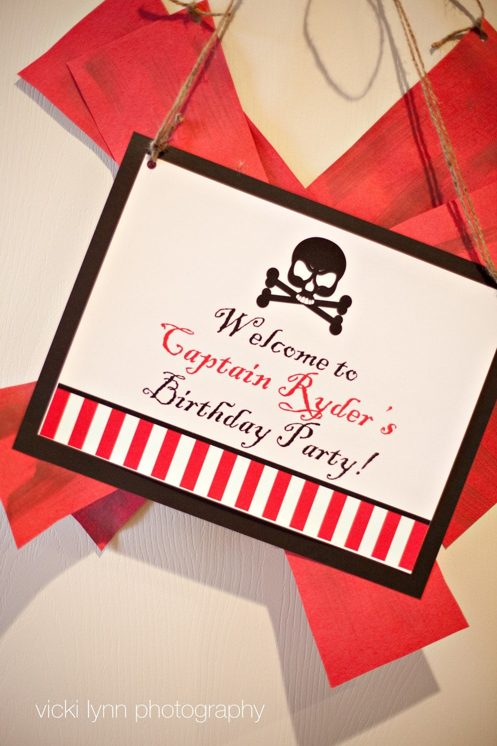 Pirate Birthday Party - Printable Welcome Sign - The TomKat Studio