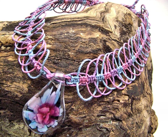 Petite Pastel Hemp Necklace