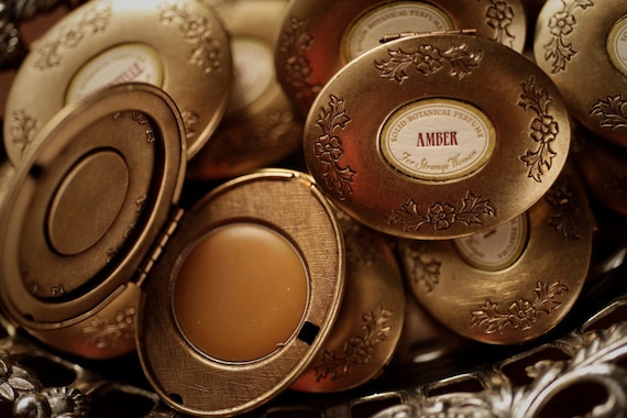 Single Note Solid Perfume in brass locket