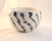 Mini Zebra Print Bowl Cup by Goldhawk Pottery