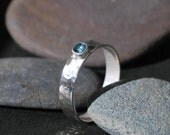 A Little Something Blue - Sterling Silver and Topaz Ring