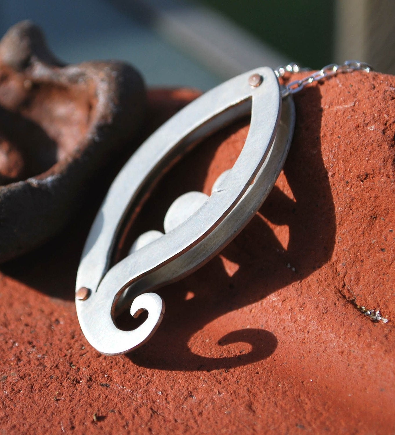 Riveted Three Peas in a Pod Pendant