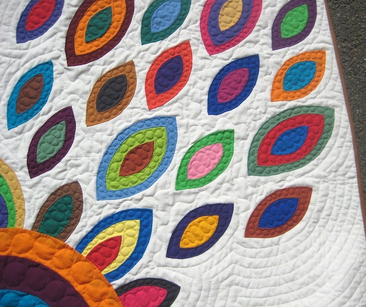 In Bloom White Applique Quilt- Portion of Proceeds to Charity
