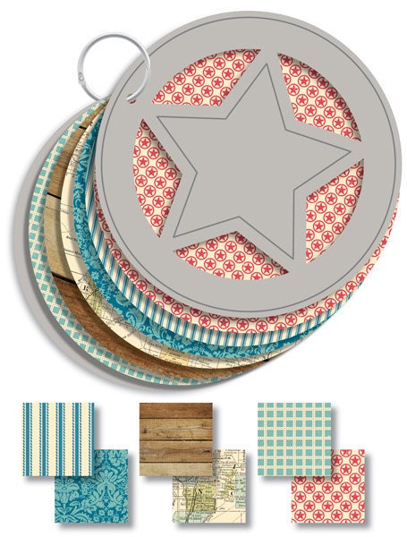 Sasparilla - Star Chipboard Mini Album - October Afternoon