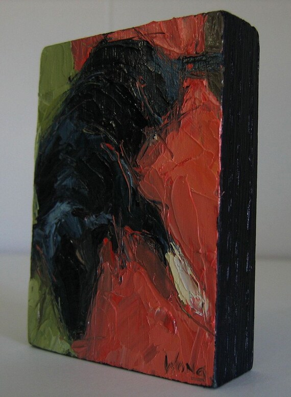 Original 2.5x3.5 Oil Painting -- Labbie Nap