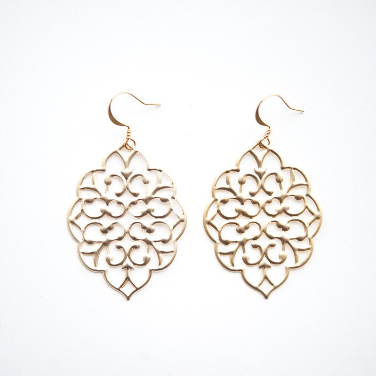 Tangier, Morocco Earrings in Gold