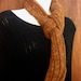 Cinnamon brown alpaca/merino knit scarf