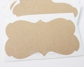 Kraft Decorative Label Stickers - Set of 10