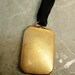 ANtique VIctorian locket case necklace with original photo black ribbon