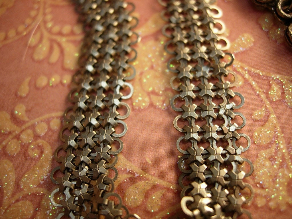 Vintage Edwardian turquoise necklace and brooch Goth choker