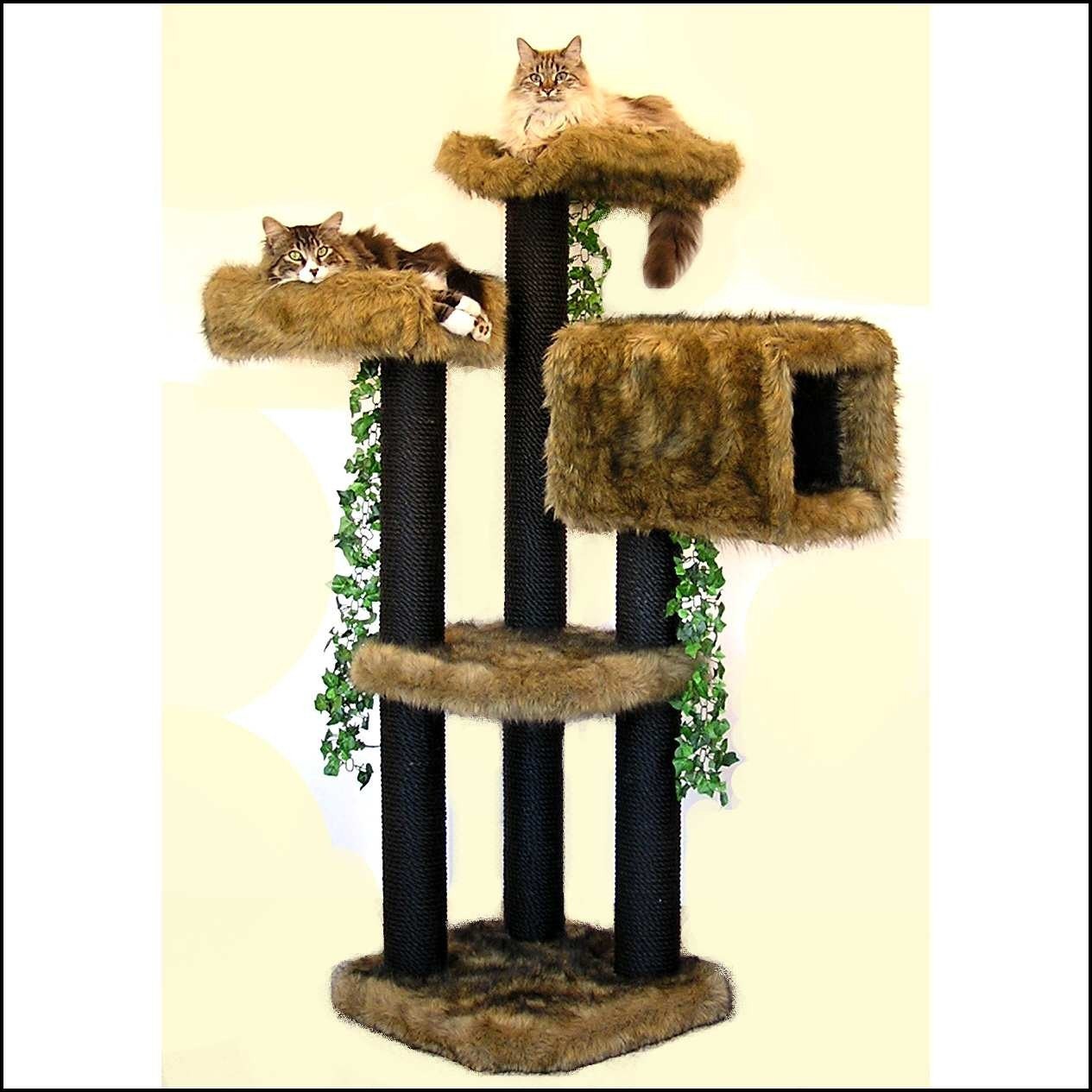 CAT CONDO SALE Cat Furniture 5' Luxury Cat Towers Designer Cat Perch Unique Custom Cat Trees Custom Cat Condos Luxury Cat Bed Free Shipping