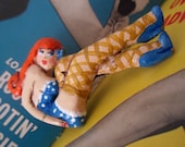 Burlesque PinUp Girl Brooch