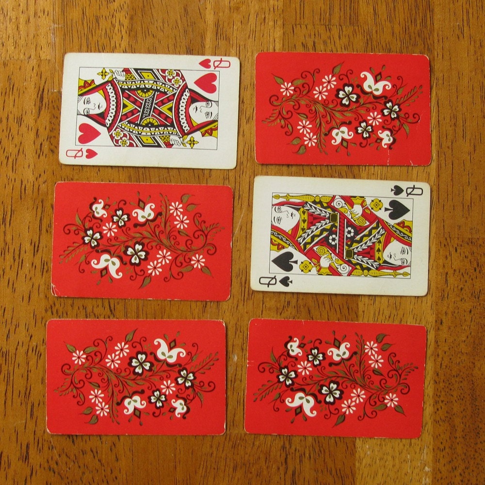 Vintage Playing Cards - Set of 10