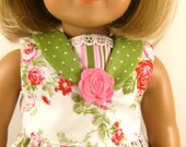 Fits American Girl Doll - Other 18 Inch Dolls - Sleeveless Dress Sweet and Shabby One of A Kind