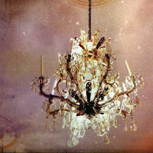 Chandelier photo, photograph, chandelier print, art photography, romantic, pink crystal castle, fine art print