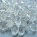 Genuine Rock Crystal Faceted Drop Briolette Teardrop 6 Beads set