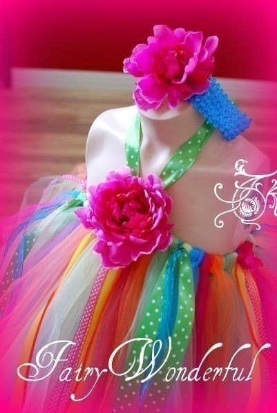 Birthday Surprise TUTU DRESS with FREE Flower Headband..... perfect for Parties, Fabulous photography Prop