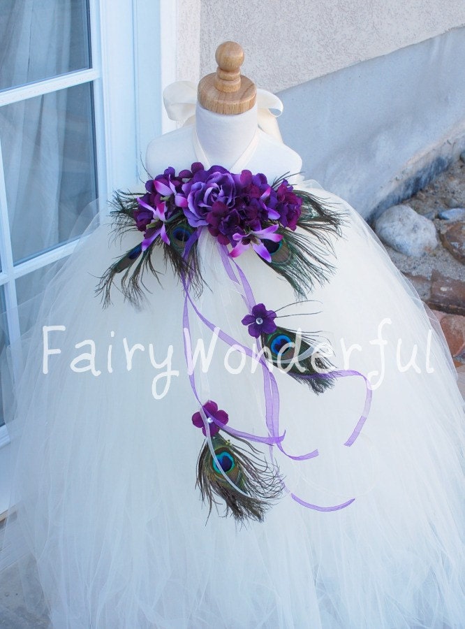 Peacock Beauty Tutu Dress Perfect for  Flower Girl