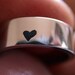 Pure Palladium 5mm band with heart