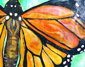 Monarch Floor Cloth 2'X4' Canvas painting on Etsy  Can be hung on the wall too.