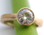 ON SALE Moissanite 1.5 Carat Modern Engagement Ring