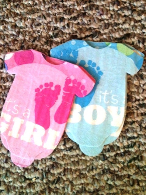 Set of 30 Baby shower onesie napkins or banner decoration Its a Boy or Its a Girl Il_170x135