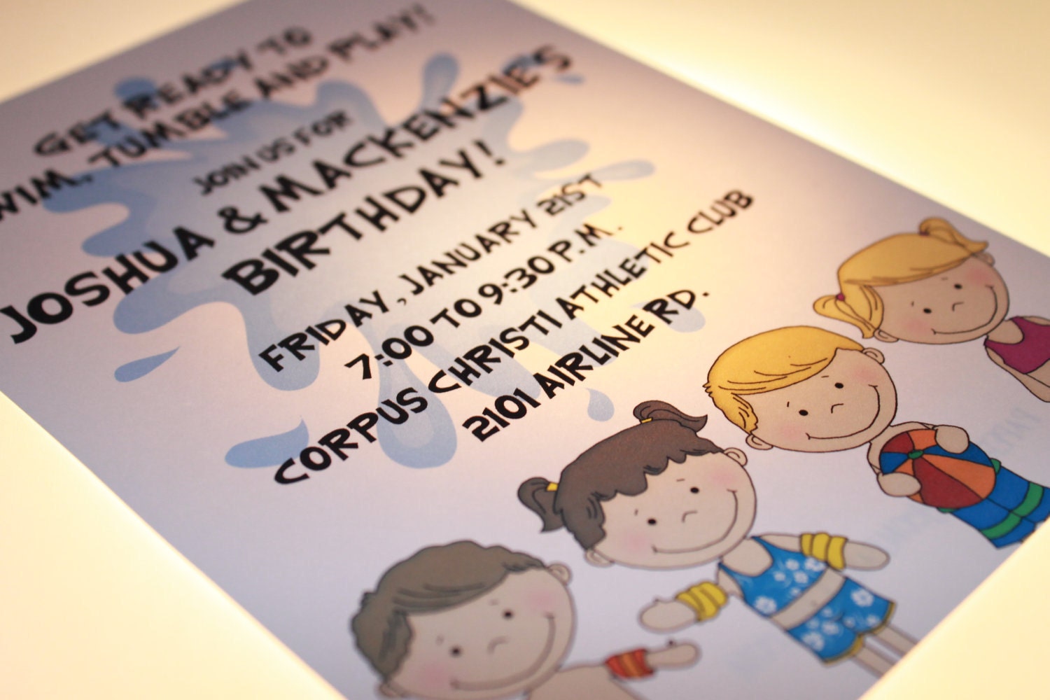Pool, Swimming, Birthday Invitations for Boy or Girl Il_570xn