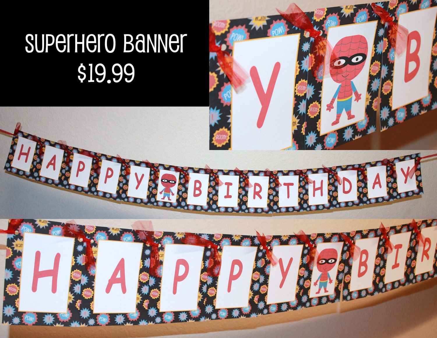 Superhero Birthday Invitations