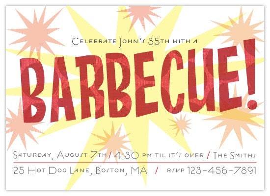 Bold BBQ Party Invitation