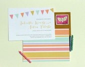Beautiful Bunting Wedding Invitation