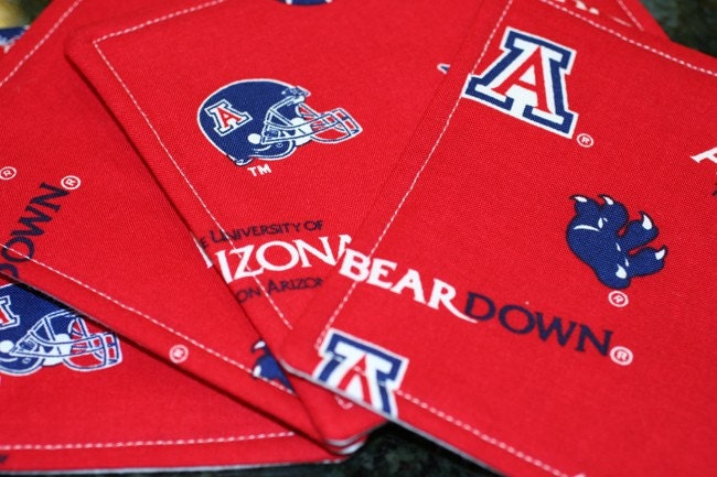 Quilted Coasters - University of Arizona Wildcats (set of 4)