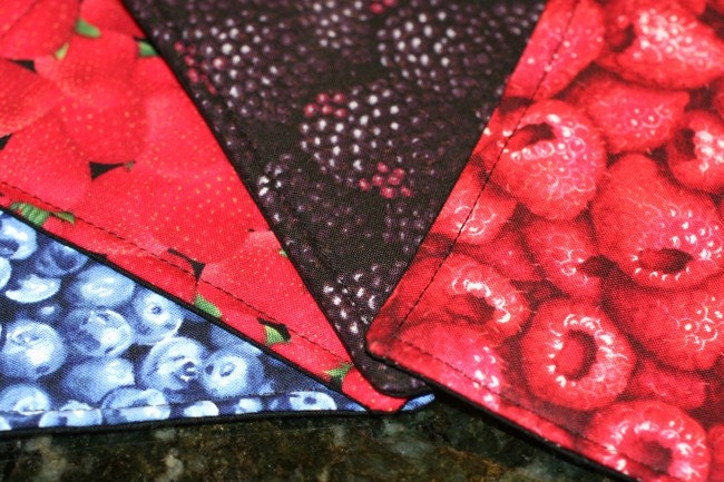Quilted Coasters - Very Berry (set of 4)