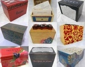 Recipe Box - Customized, Personalized, Create Your Own, Solid Wood