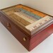 Pencil Box, Art Supply Box, Desk Organizer, Vintage Rulers, Wood